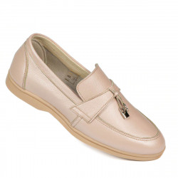 Mocasines de mujer 6054 polvo nacarado