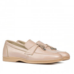Mocasines de mujer 6054 polvo nacarado