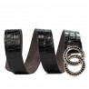 Cinturón mujer 10ld croco negro