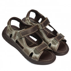 Sandalias hombre 319 a café combinado