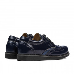 Zapatos para niños 154 charol índigo combinado