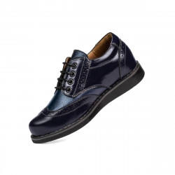 Zapatos para niños 154 charol índigo combinado