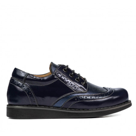 Zapatos para niños 154 charol índigo combinado