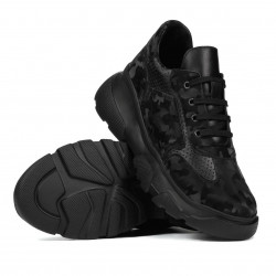 Zapatillas deportivas mujer 6053 negro camuflaje combinado