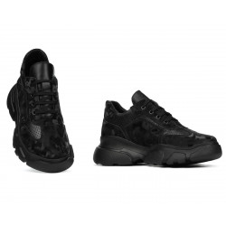 Zapatillas deportivas mujer 6053 negro camuflaje combinado