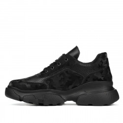 Zapatillas deportivas mujer 6053 negro camuflaje combinado