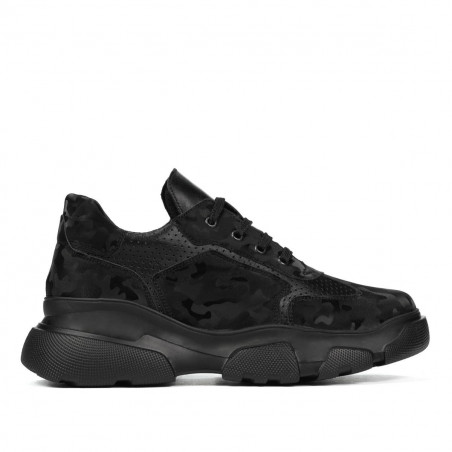 Zapatillas deportivas mujer 6053 negro camuflaje combinado