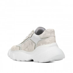 Zapatillas deportivas de mujer 6053 beige camuflaje combinado