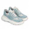 Zapatillas deportivas de mujer 6053 en azul camuflaje combinado