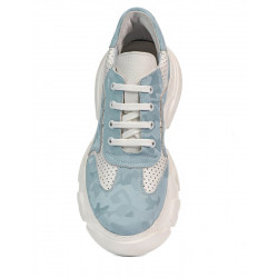 Zapatillas deportivas de mujer 6053 en azul camuflaje combinado