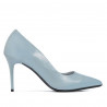 Zapatos elegantes de mujer 1293 charol azul