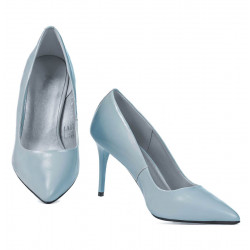 Zapatos elegantes de mujer 1293 charol azul