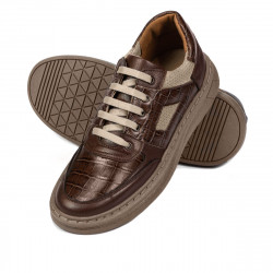 Zapatillas deportivas 942 marrón combinado