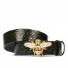 Cinturón de mujer 01ld croco charol verde