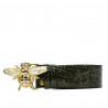 Cinturón de mujer 01ld croco charol verde