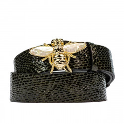 Cinturón de mujer 01ld croco charol verde
