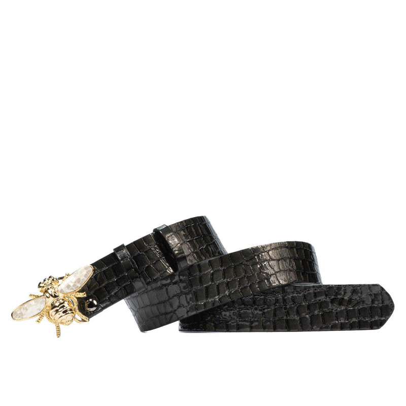Cinturón mujer 01ld croco charol antracita