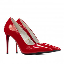 Zapatos elegantes de mujer 1289 charol rojo