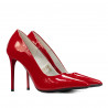 Zapatos elegantes de mujer 1289 charol rojo