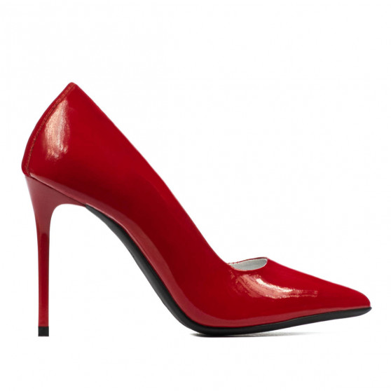 Zapatos elegantes de mujer 1289 charol rojo