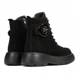 Botines de mujer 3372 negro ante