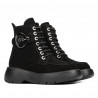 Botines de mujer 3372 negro ante