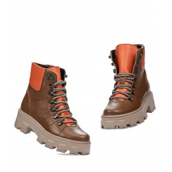 Botas mujer 3373 marrón combinado