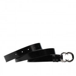 Cinturón de mujer 37m charol negro