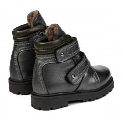 Botines para niños pequeños 109c gris nacarado combinado