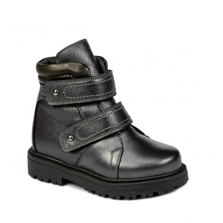 Botines para niños pequeños 109c gris nacarado combinado