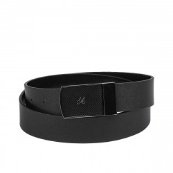Cinturón hombre 62b bicolor negro+negro mate