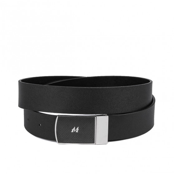 Cinturón hombre 62b bicolor negro+negro mate