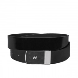Cinturón hombre 62b bicolor negro+negro mate