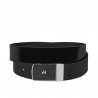 Cinturón hombre 62b bicolor negro+negro mate