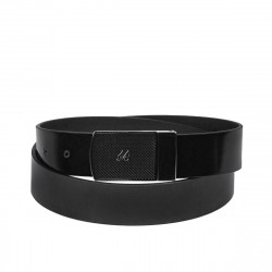 Cinturón hombre 62b bicolor negro+negro mate