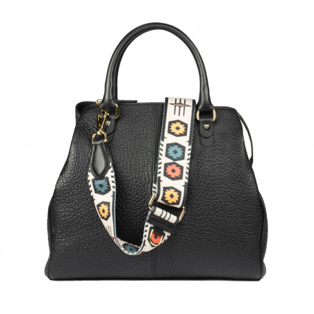 Bolso de mano de mujer 002g negro