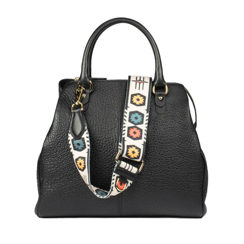 Bolso de mano de mujer 002g negro