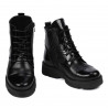 Botas para niños 3029 charol negro combinado