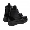 Botas para niños 3029 charol negro combinado