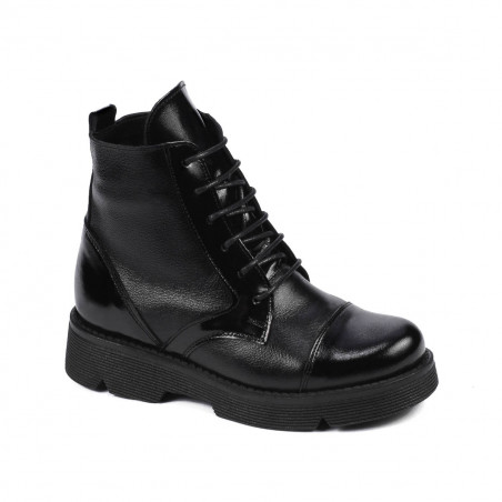 Botas para niños 3029 charol negro combinado