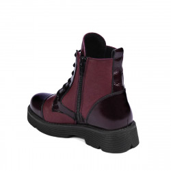 Botas para niños 3029 charol burdeos combinado