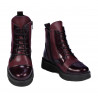 Botas para niños 3029 charol burdeos combinado