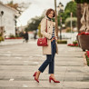 Zapatos elegantes de mujer 1278 rojo lifestyle