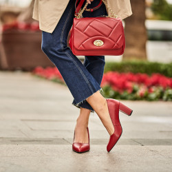 Zapatos elegantes de mujer 1278 rojo lifestyle