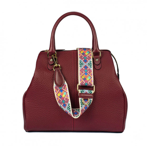 Bolso de mano para mujer 002g burdeos