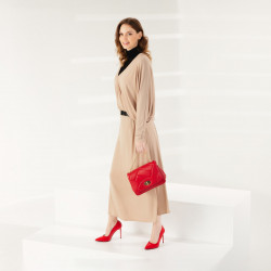 Zapatos elegantes de mujer 1289 charol rojo