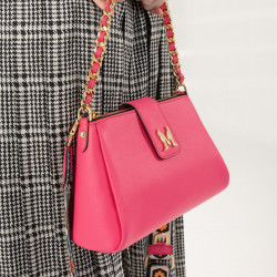 Bolso de mujer de hombro 003g fucsia