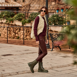 Botines de mujer 3375 caqui lifestyle