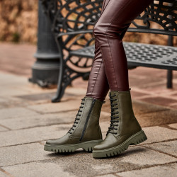 Botines de mujer 3375 caqui lifestyle