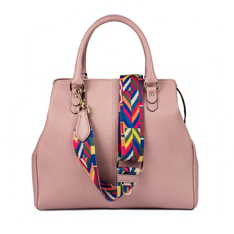 Bolso de mano para dama 002g rosa polvo